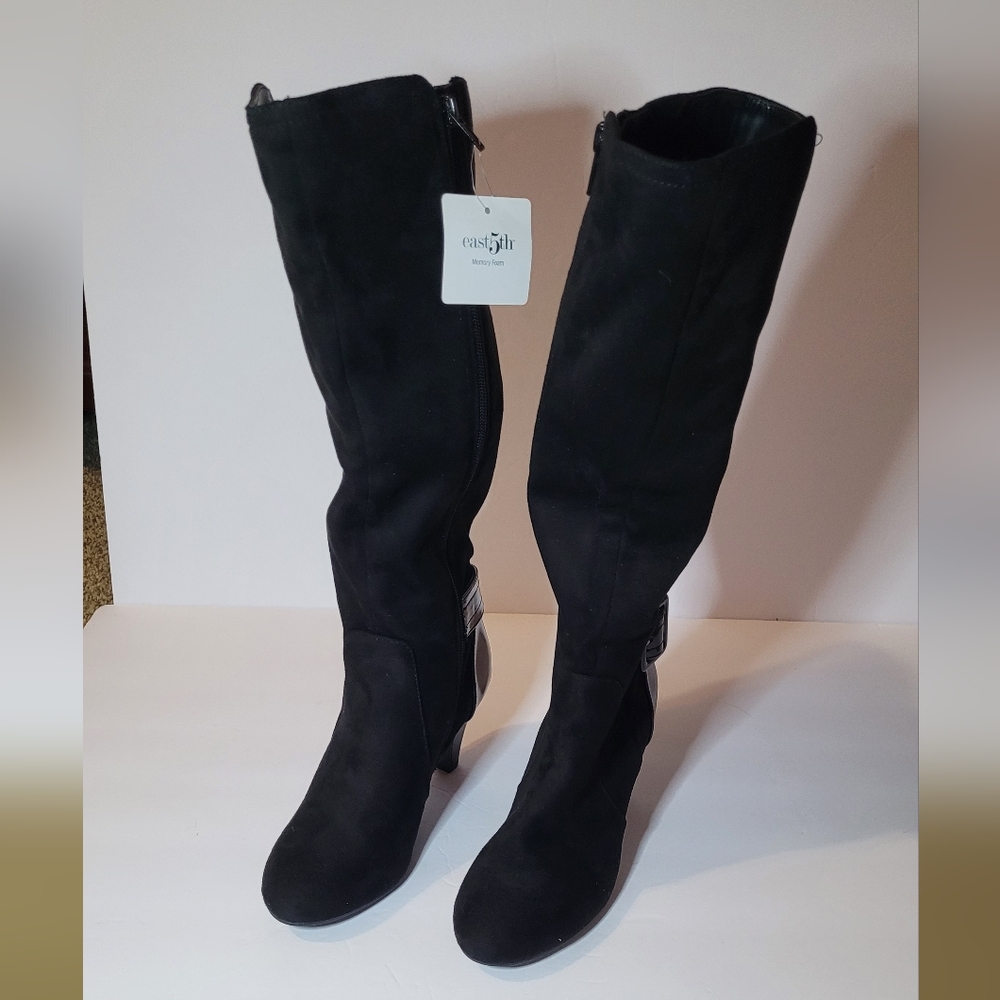 east 5th Savio Black Dress Tall Boots Womens Size 6